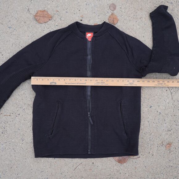 Nike Tech Pack Knit Full Zip Bomber Jacket Black Mens M Water Repellent - Picture 13 of 16